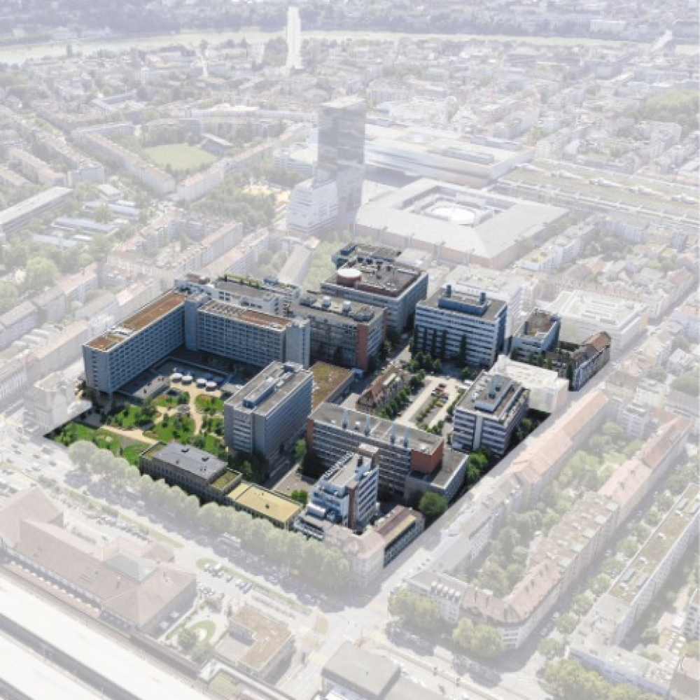 Luftbild mit weissem Hintergrund